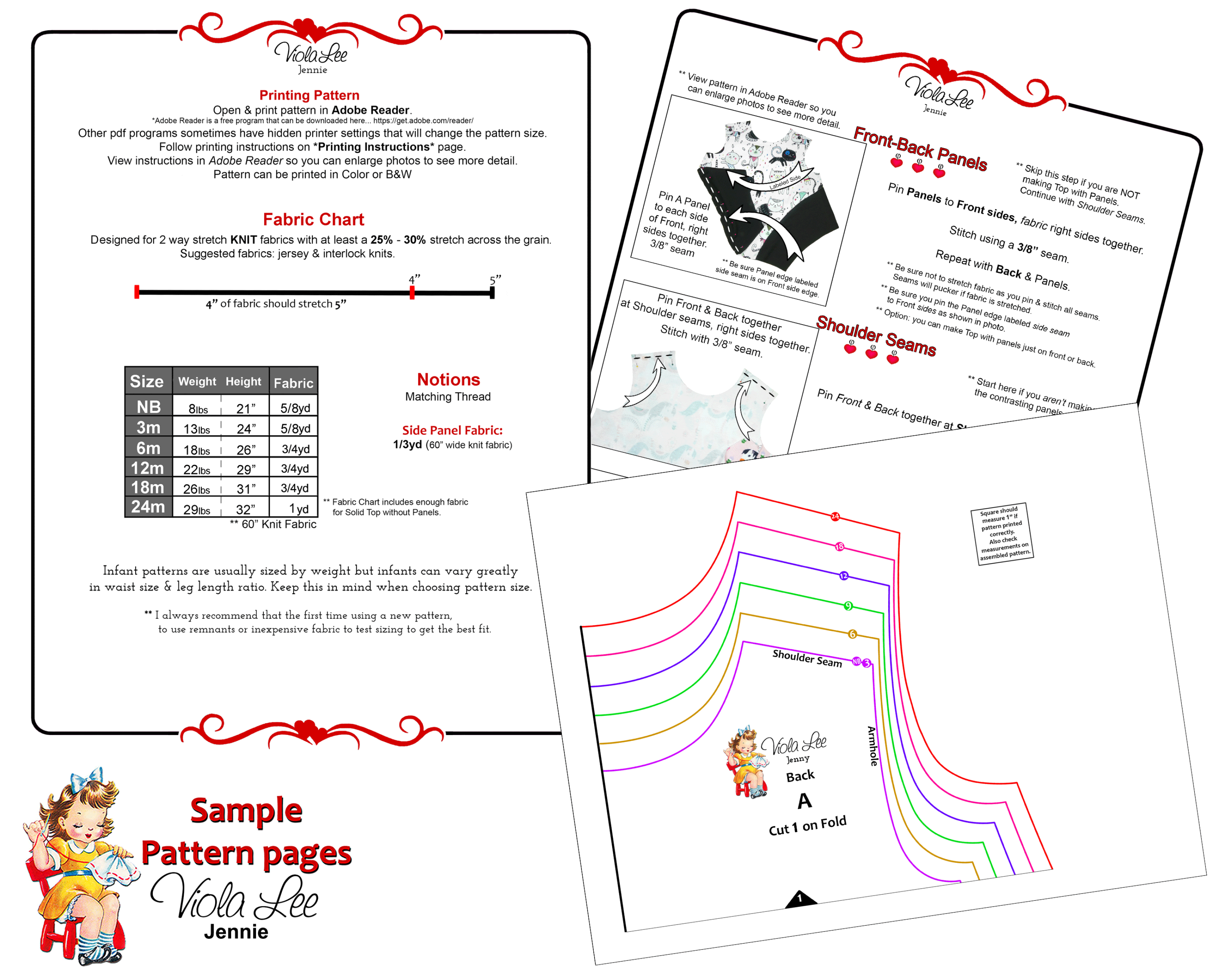 Girls Knit Top /& Knit Leggings Sewing Pattern BUNDLE Instant Digital Download PDF Sewing Patterns Jennie and Randie